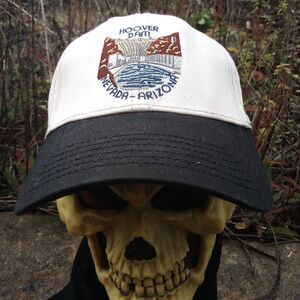 Vintage Hoover Dam Nevada Arizona Two Tone Snap Hat Cap